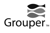 Image of Alternate Black and White Grouper Logo Wordmark