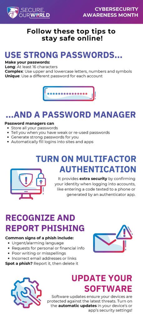 Cybersecurity awareness month infographic