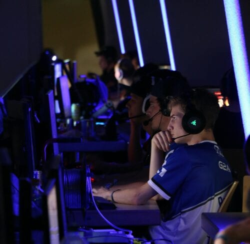 esports illustration of young men in a gaming competition