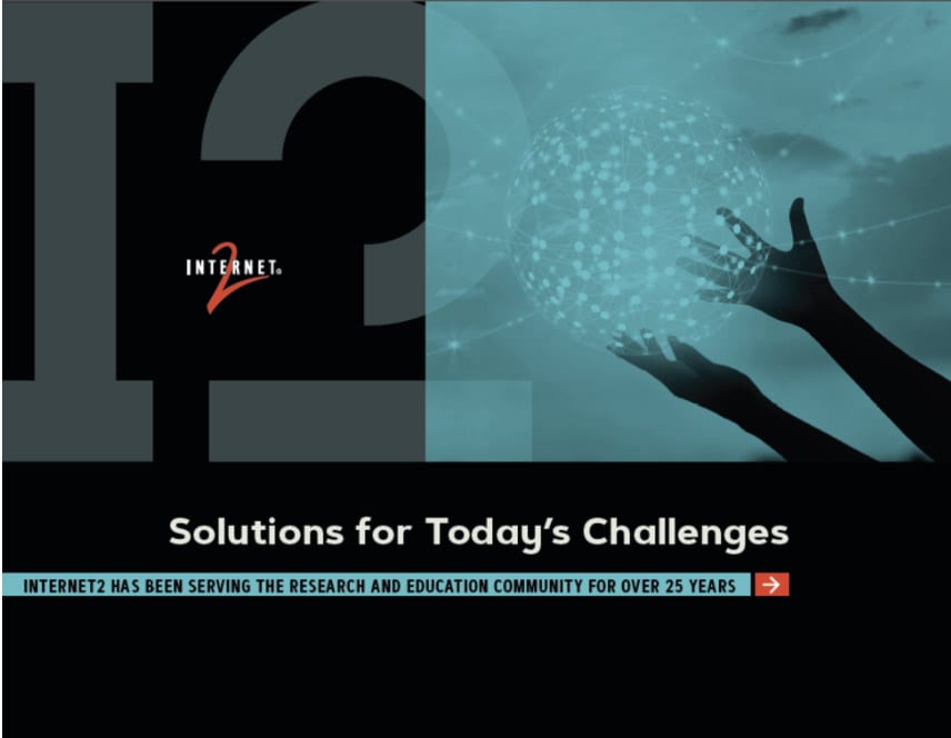 Internet2 Solutions for today's challenges slide.