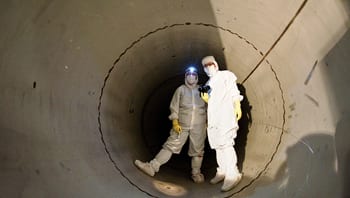 Image of researchers working in a tunnel