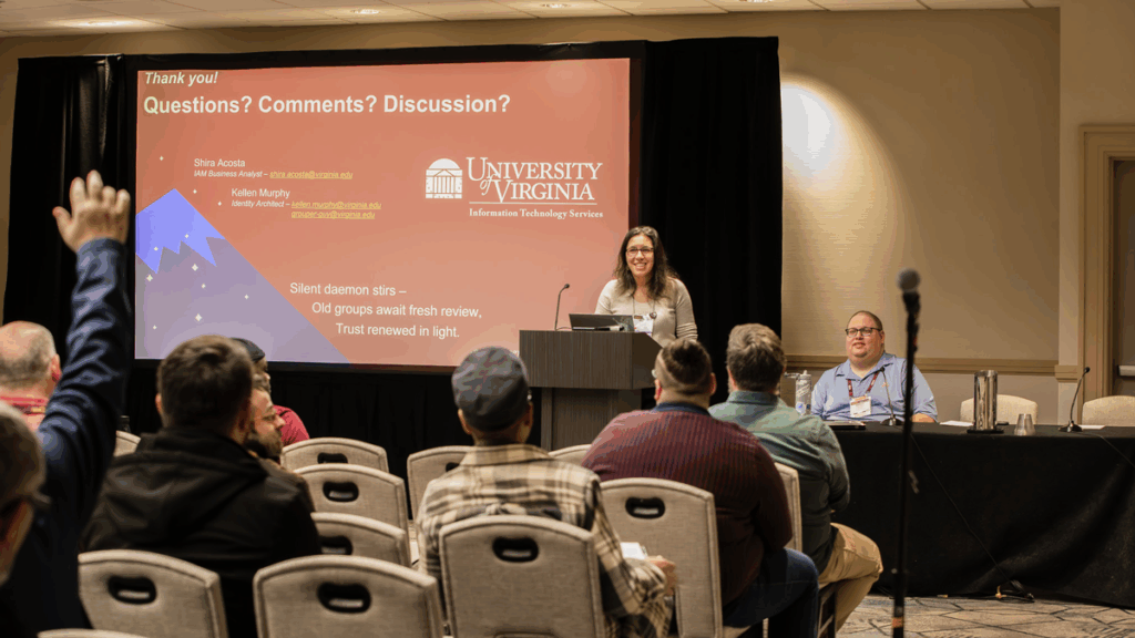 Shira Acosta presenting at TechEX25