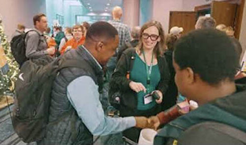 Photo of participants mingling at TechEX25.