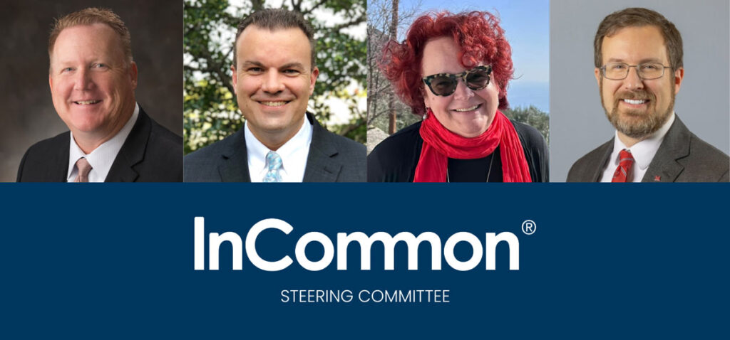 Four profile headshots of the InCommon steering committee