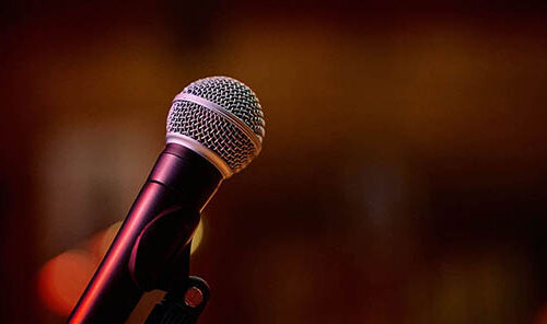 Stock art photo of a microphone.