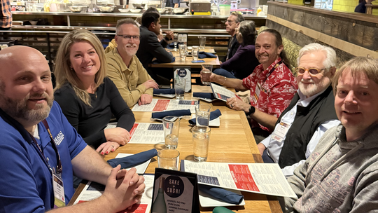 First-time attendees enjoying their time at a TechEX25 dine-around.