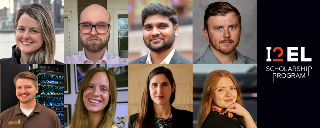 I2EL Scholarship Program collage of eight scholarship recipients.